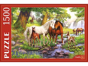 Пазлы "Рыжий кот", Долина лошадей, 1500 элементов